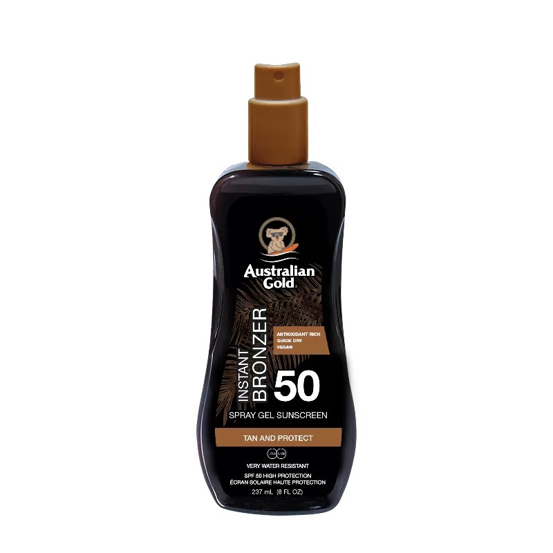 SPF 50 SPRAY GEL WITH BRONZER