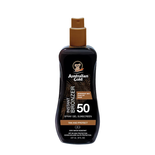 SPF 50 SPRAY GEL WITH BRONZER
